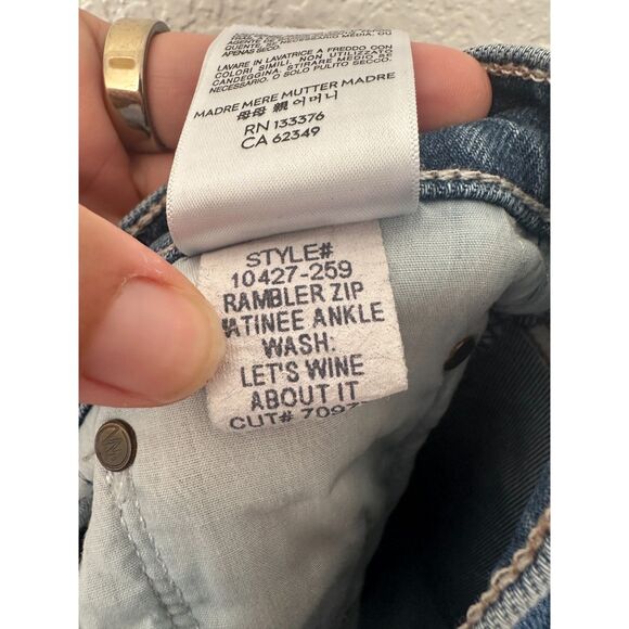 MOTHER The Rambler Zip Matinee Ankle In Let's Wine About It Size 29 - Picture 10 of 11